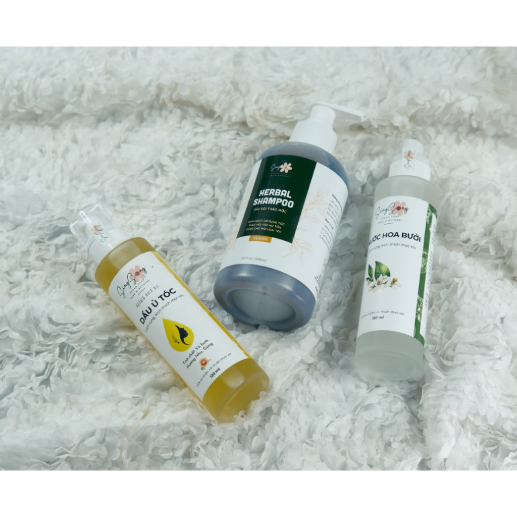 Dầu gội thảo mộc tự nhiên SingSong - hỗ trợ giảm rụng tóc. An toàn cho mẹ bầu & trẻ em - 300ml