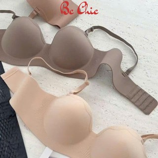 Áo lót su nữ quả ngang đệm 3cm bàn tay nâng ngực A 832 - Áo ngực chất liệu su mềm mịn cao cấp BC_CHIC LINGERIE