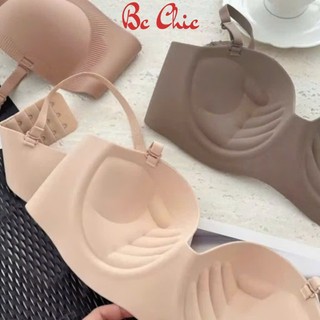 Áo lót su nữ quả ngang đệm 3cm bàn tay nâng ngực A 832 - Áo ngực chất liệu su mềm mịn cao cấp BC_CHIC LINGERIE
