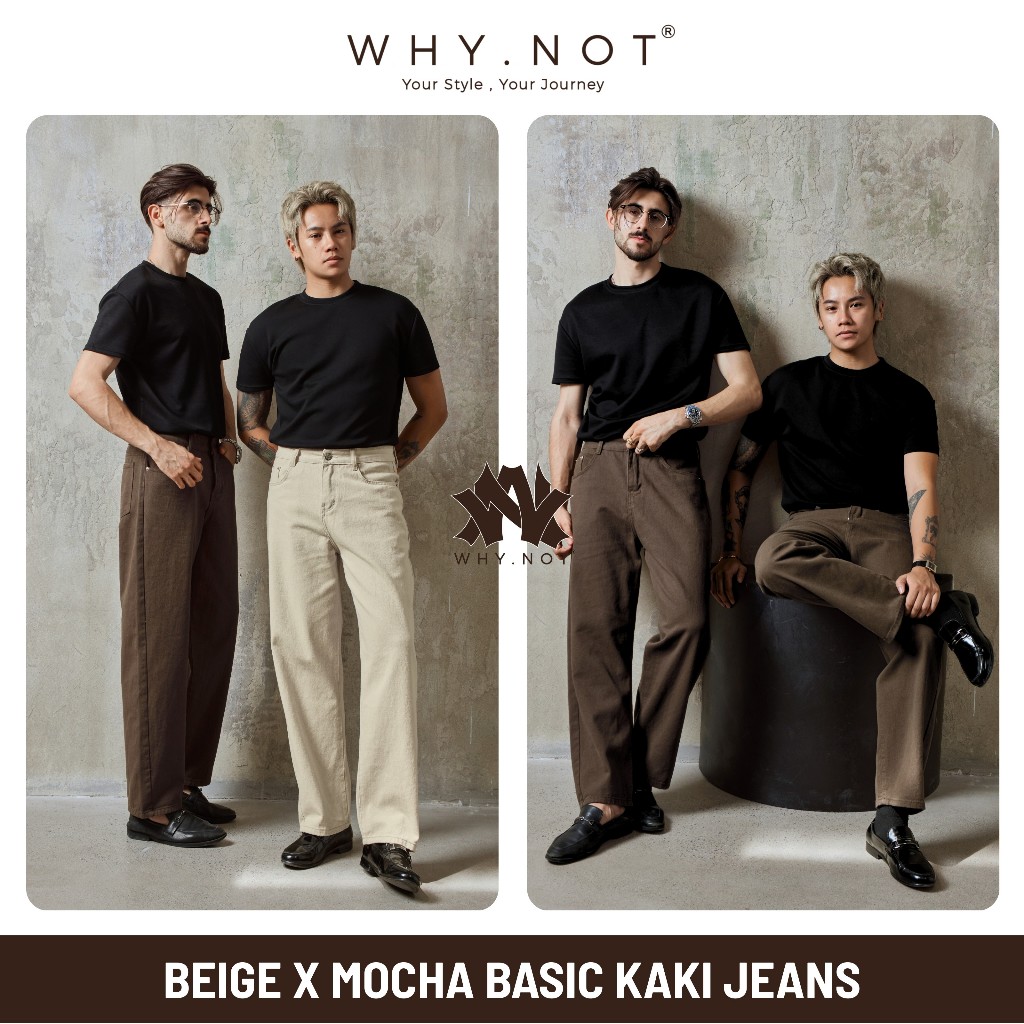 Quần Jean Nam WHY NOT Mocha Basic Jean- Quần Jeans Nam Màu Nâu Form Straight Phong Cách Clean Fit