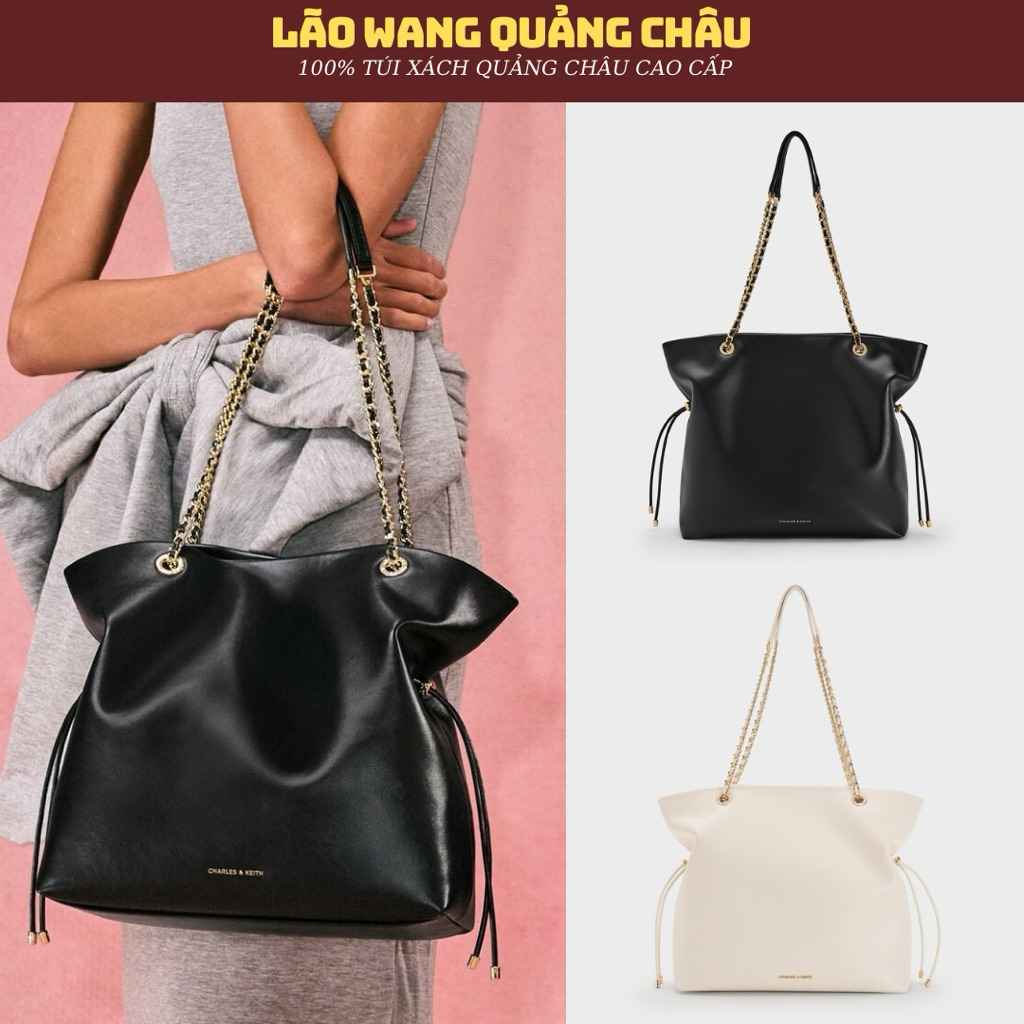 Túi xách nữ CNK dáng tote dây rút size L chất da mềm đựng đồ thoải mái ...