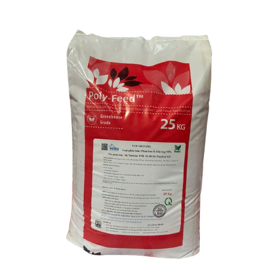 Phân SK NUTRION NPK 20-20-20 + TE (Haifa) nuôi đều thân, lá, hoa, trái