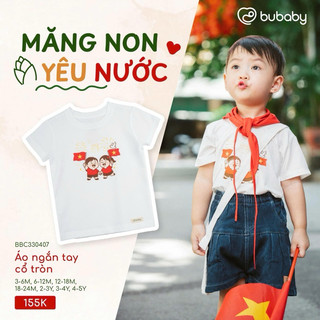 BuBaby Áo ngắn tay cổ tròn măng non yêu nước cho bé BBC330407