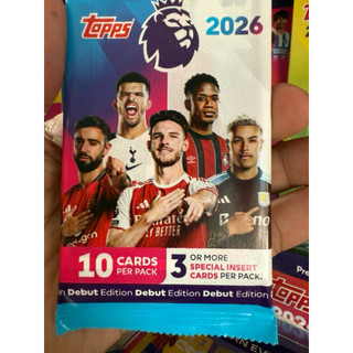 [ Pack Lẻ 10Thẻ/3insert ] Gói Thẻ Cầu Thủ Bóng Đá Topps Premier League Pack 2026 25/26 ( Gói 10 Thẻ )