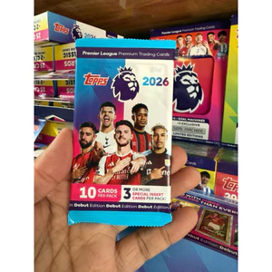 Gói Thẻ Cầu Thủ Bóng Đá Topps Premier League Pack 2026 25/26 ( Gói 10 Thẻ )