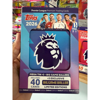 [ Mega Tin ] Hộp Thẻ Cầu Thủ Bóng Đá Topps  Premier League Mega Tin 2026 25/26 ( Hộp 43 Thẻ Tuỳ Chọn )
