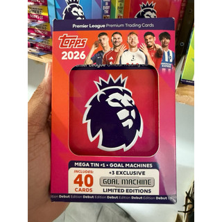 [ Mega Tin ] Hộp Thẻ Cầu Thủ Bóng Đá Topps  Premier League Mega Tin 2026 25/26 ( Hộp 43 Thẻ Tuỳ Chọn )