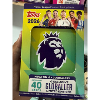 [ Mega Tin ] Hộp Thẻ Cầu Thủ Bóng Đá Topps  Premier League Mega Tin 2026 25/26 ( Hộp 43 Thẻ Tuỳ Chọn )