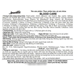 Viên Uống Bổ Máu  Blood Care Jpanwell  (Hộp 60 Viên)