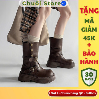 Giày boot nữ da PU tổng hợp dệt vải đế cao su êm ái thanh lịch dễ đi mềm mại