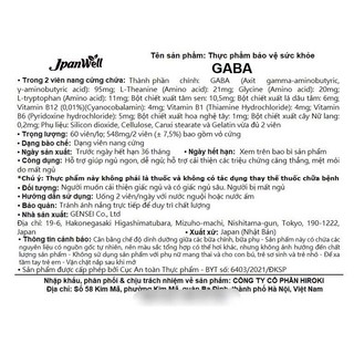 Viên Uống Giúp Ngủ Ngon An Thần Gaba Jpanwell(Hộp 60 Viên)