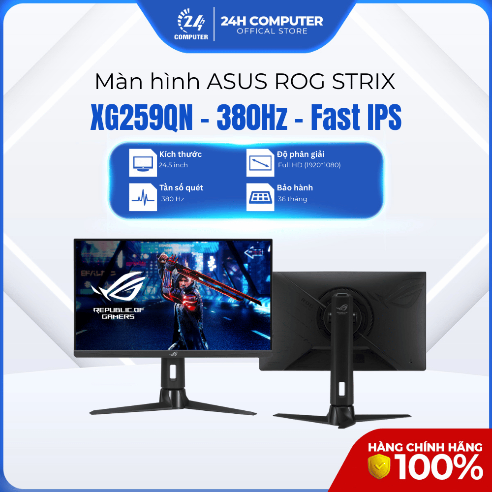 Màn hình ASUS ROG Strix XG259QN 25″ Fast IPS 380Hz, 24H Computer - Bảo ...