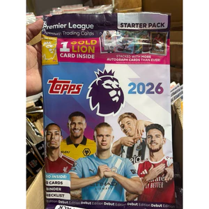 Album Thẻ Cầu Thủ Bóng Đá Topps Premier League Starter Pack 2026 25/26 ( Có Tặng Kèm Thẻ )
