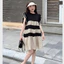 Đầm nữ form rộng dễ thương cute 2 lớp Váy babydoll dáng xòe tay cánh tiên không cổ chất voan 2 lớp ngắn tới gối T1260G