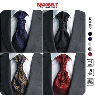 Cà vạt nam thắt sẵn bản to Broobelt nhiều màu sang trọng, caravat phong cách sartorial bản 10cm CV10