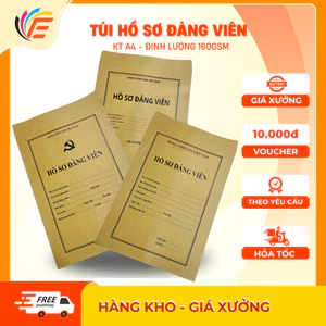 Túi Hồ Sơ Đảng Viên Định Lượng 170gsm Hàng Dày Dặn Có Sỉ Có In Theo Yêu Cầu