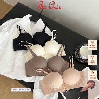 Áo lót su nữ A 201 - Áo ngực nữ chống tụt cài trước ôm nâng, tạo khe, mặc đầm hở vai đệm 2cm Bc_Chic Lingerie