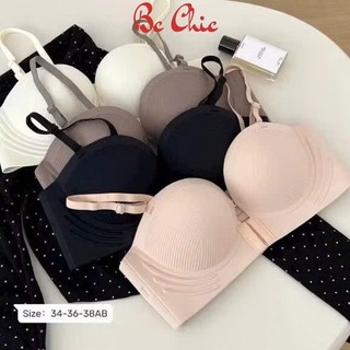 Áo lót su nữ A 201 - Áo ngực nữ chống tụt cài trước ôm nâng, tạo khe, mặc đầm hở vai đệm 2cm Bc_Chic Lingerie