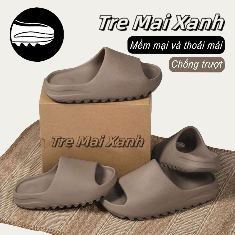 Dép bánh mì Dép Slide Unisex Đàn Hồi EVA Đế Siêu Dày Dép yz slide Vân Nhám dép nam Mùa Hè 2025 Chống Trơn​