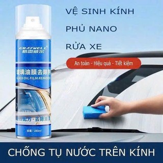 Chai Xịt Vệ SInh Kính Chống Bám Nước Cho Ô Tô Và Các Loại Kính Khác Trong Nhà