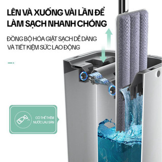 Bộ Cây Lau Nhà,Thùng Lau Nhà Tự Vắt Thông Minh, Chổi Lau Nhà Xoay 360 Độ, Lau Sàn Làm Sạch
