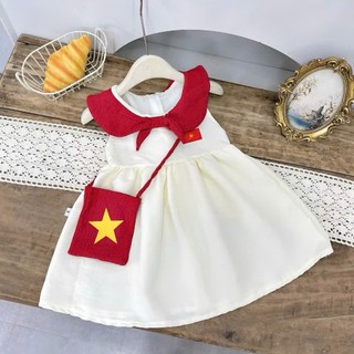 Bộ Cờ Đỏ Sao Vàng Váy Cờ Đỏ Sao Vàng  Việt Nam Tặng Kèm Túi- Set Quốc Khánh 2/9 Kèm Túi Cho Bé Trai và Bé Gái