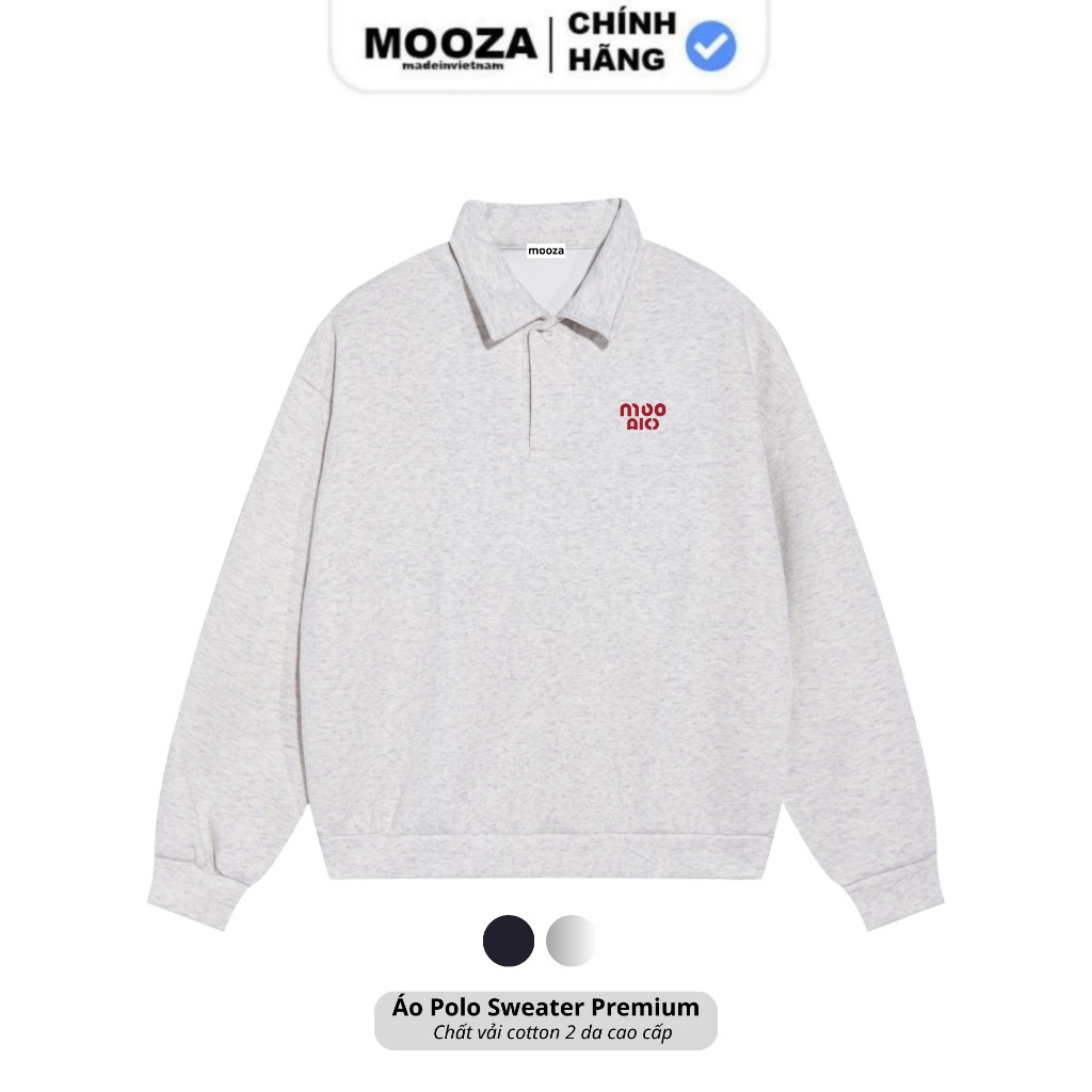 Áo Sweater Polo Premium Local Brand Mooza Studio Signature - Nỉ 2 Da ...