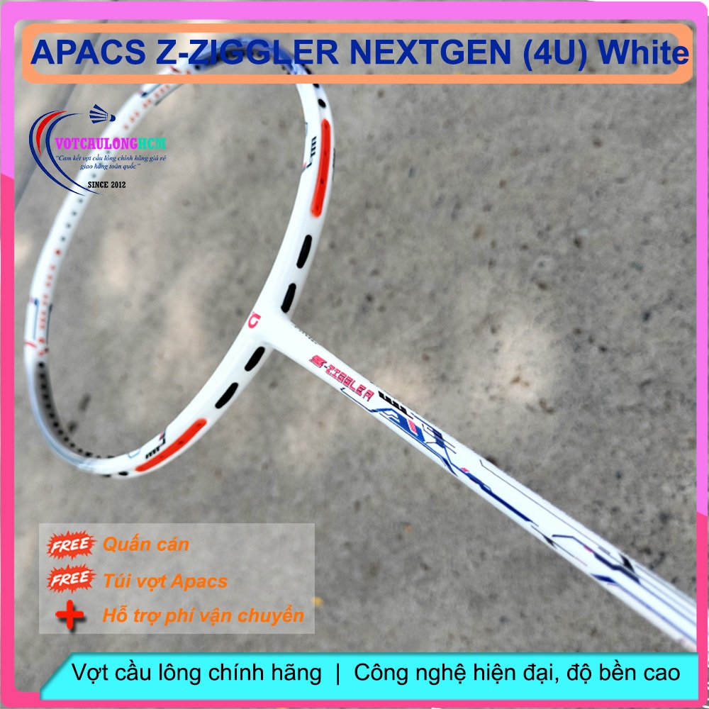 [Vợt cầu lông Apacs Z-Ziggler Nextgen (4U) White] Khung công nghệ mới ...