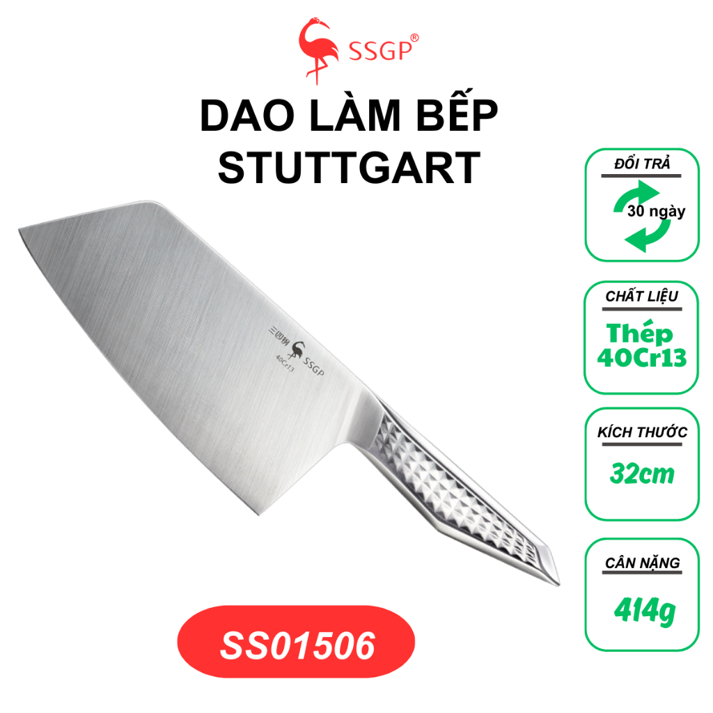 Dao thái thịt Stuttgart của SSGP  - SS01506 dao cắt thịt, dao thái dao bầm, dao chặt dao làm bếp