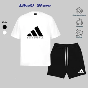 Sét quần áo Basketball Streatwear Unisex Nam/Nữ Cotton Cao cấp 280gsm