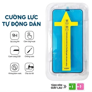 Kính cường lực Trong Suốt có khung tự dán full màn chống bụi màng loa dành cho ip 17/16/15/14/13/12/11/x/xsmax/plus/air
