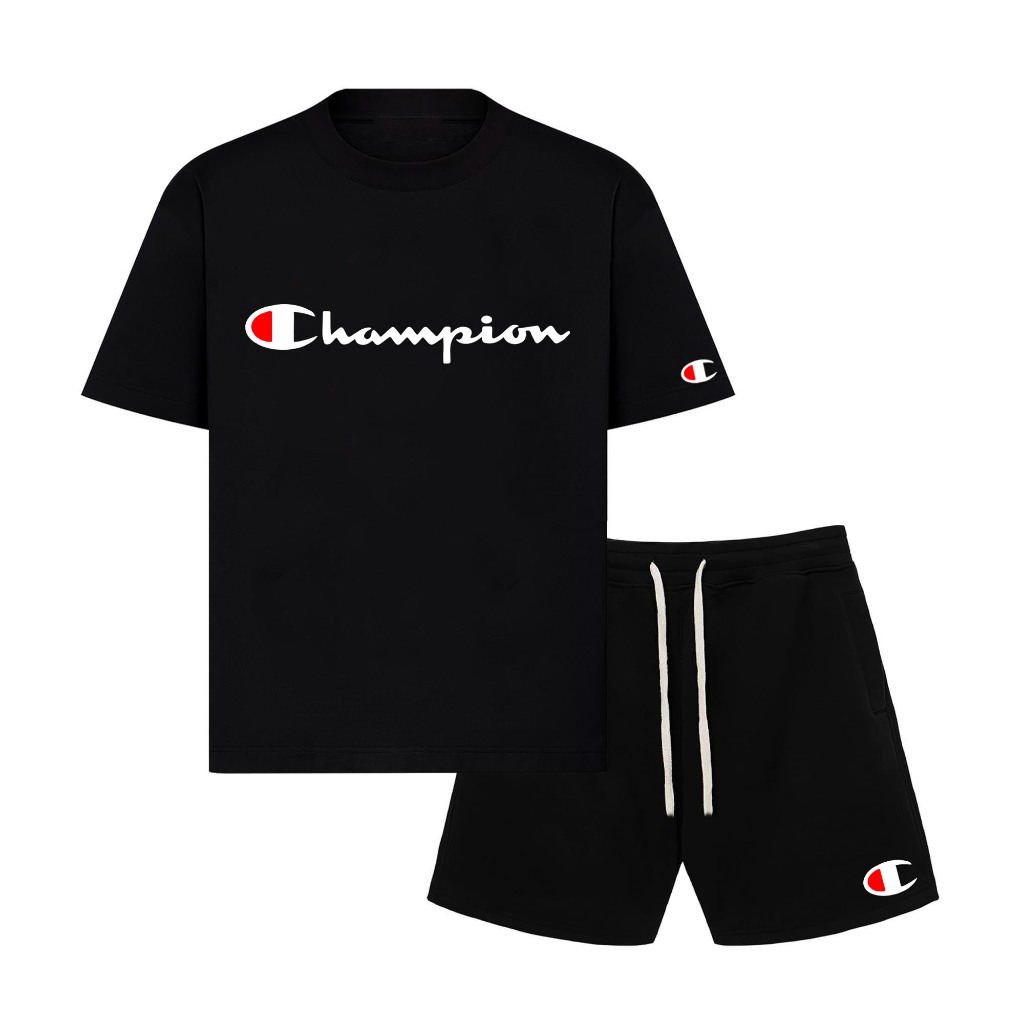 Sét quần áo Champion Streatwear Unisex Nam/Nữ 100% Cotton Cao cấp 280gsm