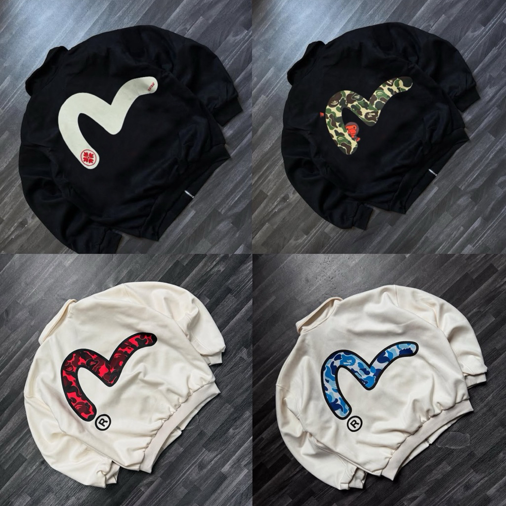 Áo Khoác Evisu Da lộn cao cấp sang trọng Unisex mặc giữ ấm, Nam nữ ...