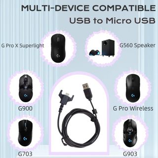 Dây cáp sạc cho chuột Logitech - Dây sạc Logitech G403 G703 G903 G900 GPW GproX Superlight