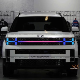 Decal dán đèn SantaFe 2024 – 2025 Chất liệu decal PVC cao cấp, chống nước, chống trầy xước nhẹ.