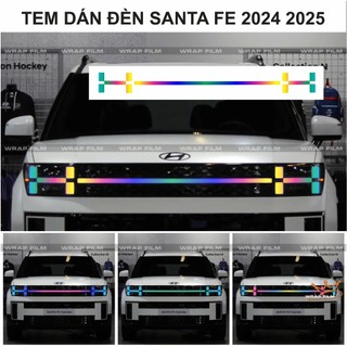 Decal dán đèn SantaFe 2024 – 2025 Chất liệu decal PVC cao cấp, chống nước, chống trầy xước nhẹ.