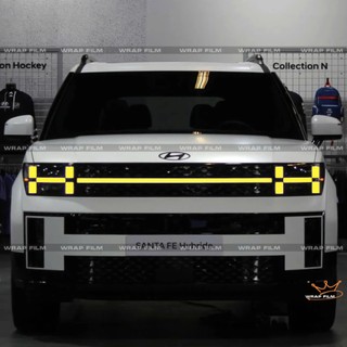 Decal dán đèn SantaFe 2024 – 2025 Chất liệu decal PVC cao cấp, chống nước, chống trầy xước nhẹ.