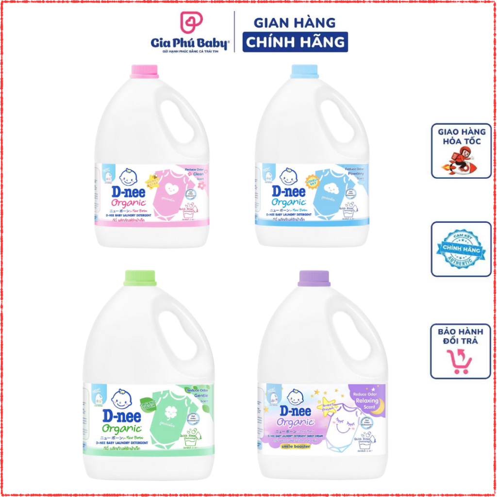 Nước giặt Dnee 3000ml Cho Bé (Chính hãng có tem Đại Thịnh) hàng chính ...