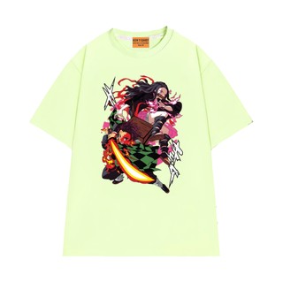 Áo Thun Anime Demon Slayer Tanjiro và Nezuko Cùng Chiến Đấu Vải Cotton 75 Mềm Mịn NGỐ TEE