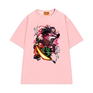 Áo Thun Anime Demon Slayer Tanjiro và Nezuko Cùng Chiến Đấu Vải Cotton 75 Mềm Mịn NGỐ TEE