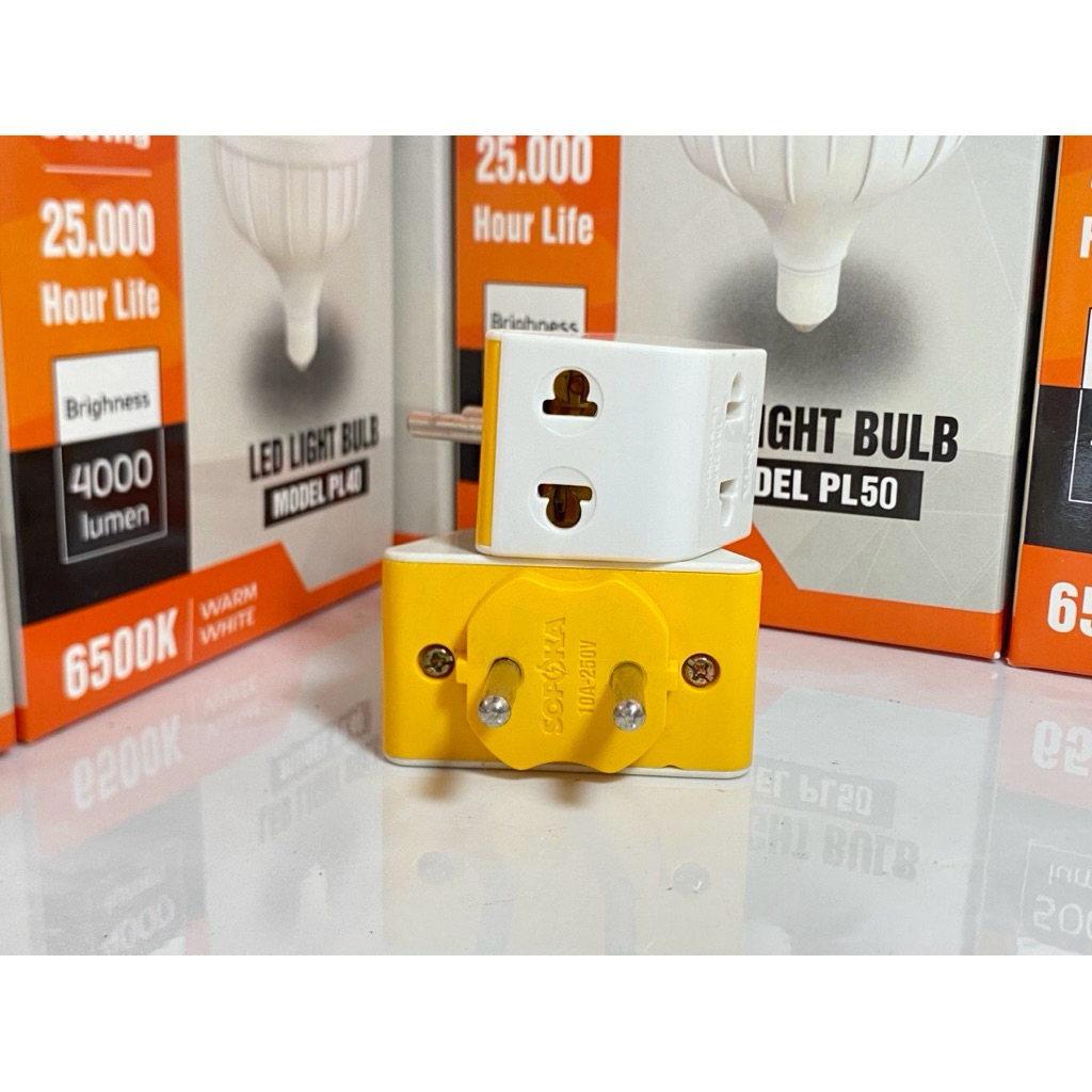 [ Chính hãng ] Phích cắm điện, ổ chia 1 ra 3 SOPOKA 10A - 220V , Ổ cắm nối chia 3 ngã