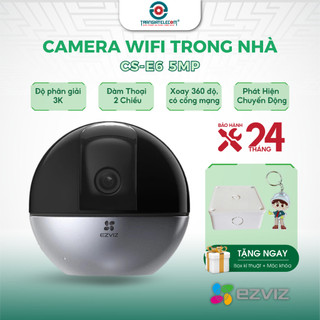 Camera IP Wifi Ezviz E6 3K-5MP Siêu Nét, Xoay 360 độ, Đàm thoại, Báo động - TRANGIATELECOM