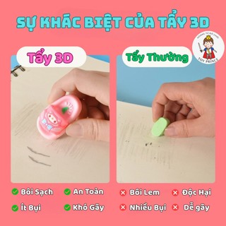 Tẩy Bút Chì Siêu Sạch Hình Đôi Dép Kuromi, Melody Cute - Gôm Tẩy Chất Liệu Cao Su Mềm Cao Cấp An Toàn Cho Bé Sử Dụng