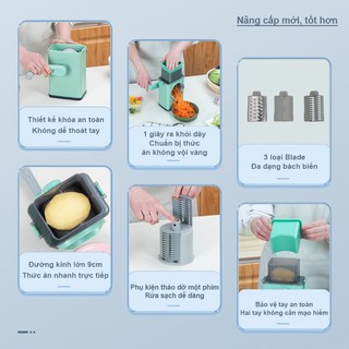 Máy Thái Lát Rau Củ - Dụng Cụ Thái Rau Củ Quả Đa Năng 4 in 1 Máy Cắt (hàng tốt)