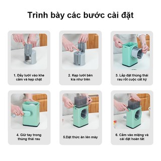 Máy Thái Lát Rau Củ - Dụng Cụ Thái Rau Củ Quả Đa Năng 4 in 1 Máy Cắt (hàng tốt)