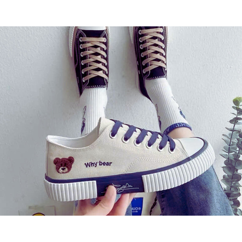 [Size nhỏ Thanh Lý] Giày thể thao nữ, tăng 2 size Vải Canvas, Đế Chống Trơn Trượt