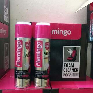 Chai Xịt Tẩy Vệ Sinh Đa Năng FLAMINGO F002 650ml Kèm Bàn Chải - Làm Sạch Ghế Da, Nỉ, Taplo Ô Tô