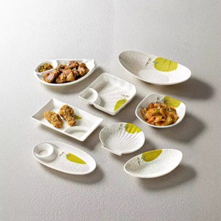 Đĩa Phíp ( Melamine A5 ) Hoa Văn Hình Lá Tre Dùng Cho Nhà Hàng Khách Sạn 36309