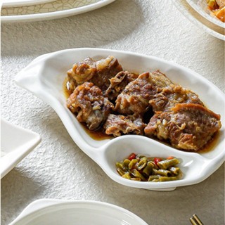 Đĩa Phíp ( Melamine A5 ) Hoa Văn Hình Lá Tre Dùng Cho Nhà Hàng Khách Sạn A08