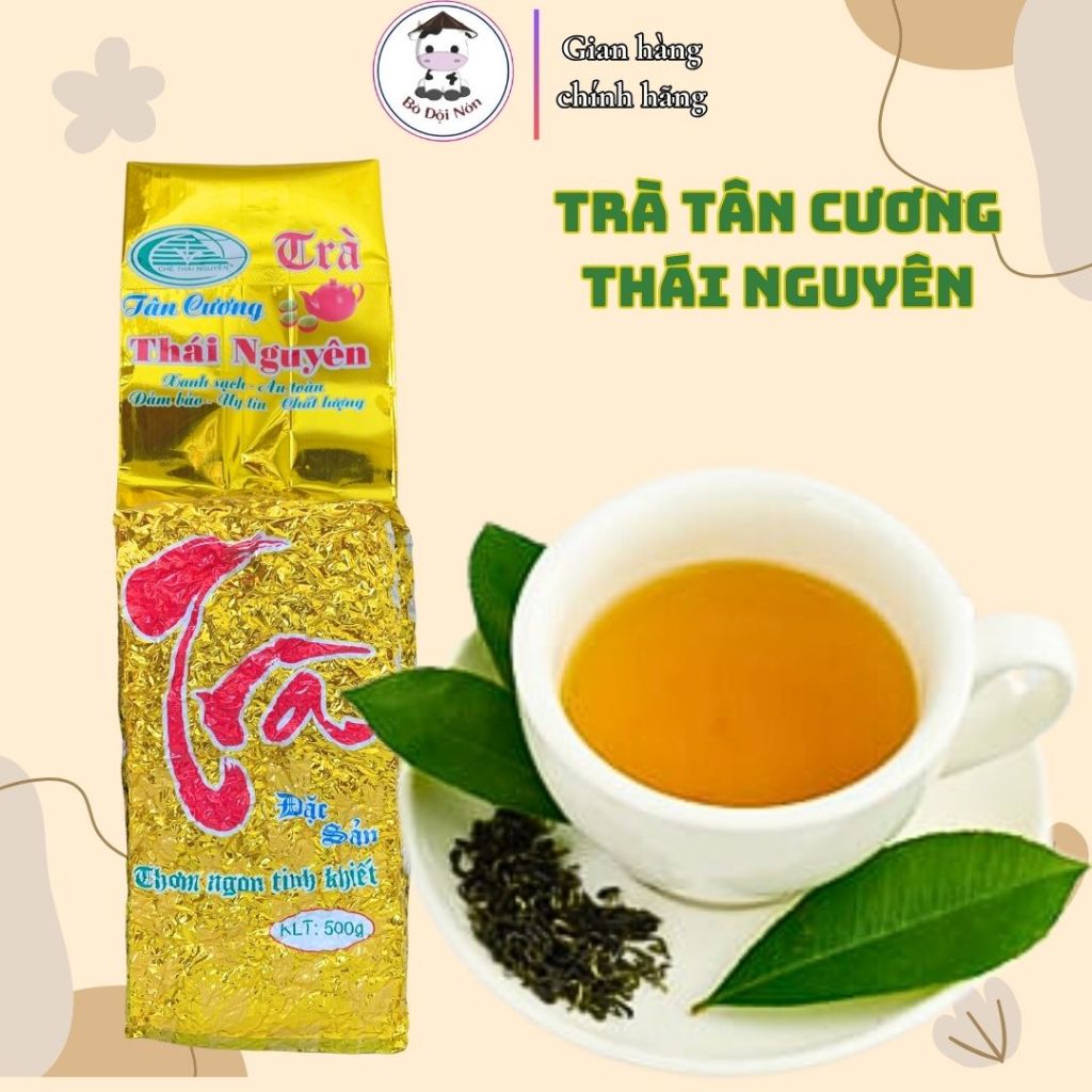 Trà xanh Tân Cương Thái Nguyên (gói vàng 500g) | Shopee Việt Nam